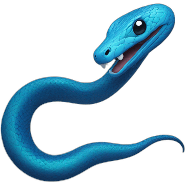 Blue snake emoji