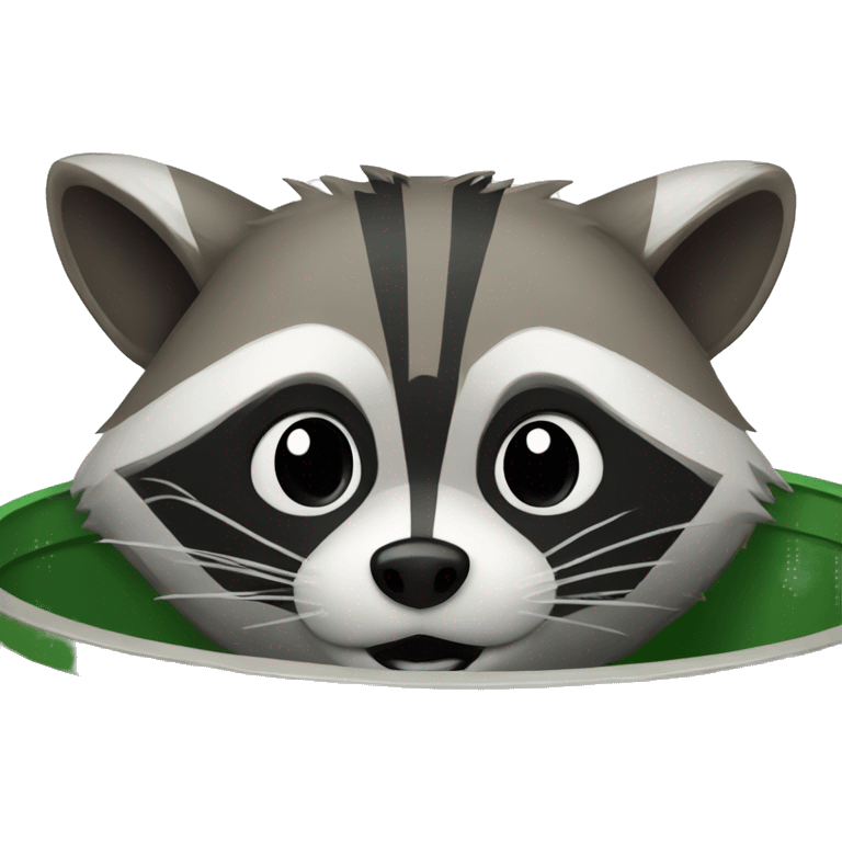 Raccoon in dumpster emoji