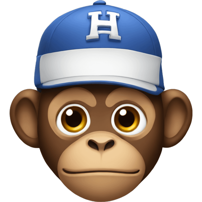 monkey wearing a football hat emoji