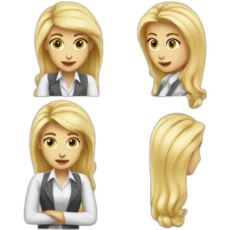 create an blondie women executive thinking emoji emoji