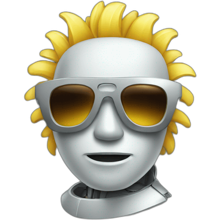 cool robot with sun glasses emoji