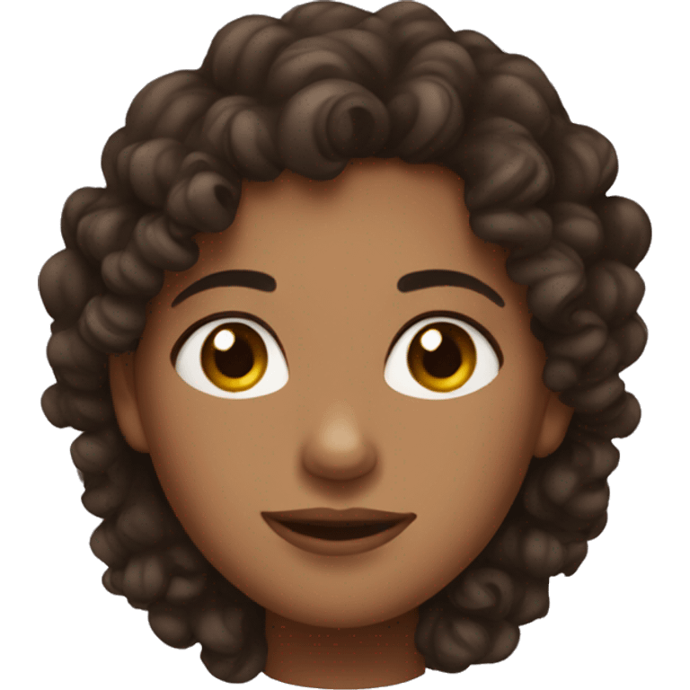 Curly brunette girl emoji