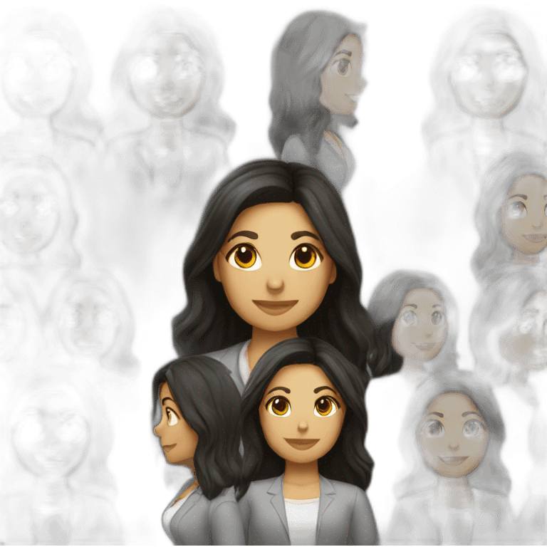 teacher woman university dark long hair emoji