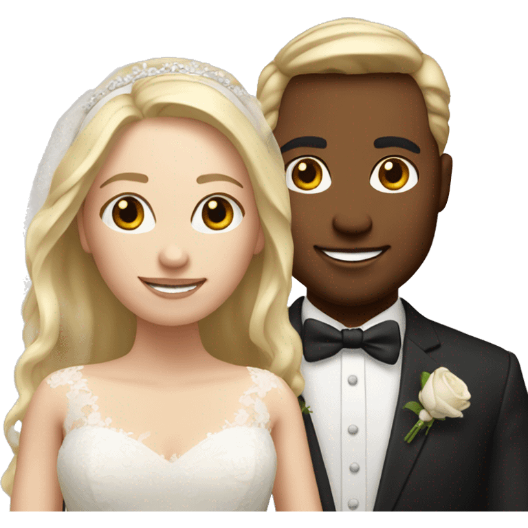 Realistic Wedding couple both with blond hair  emoji