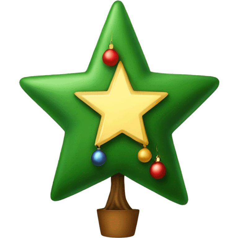 Christmas tree with pentacle star emoji