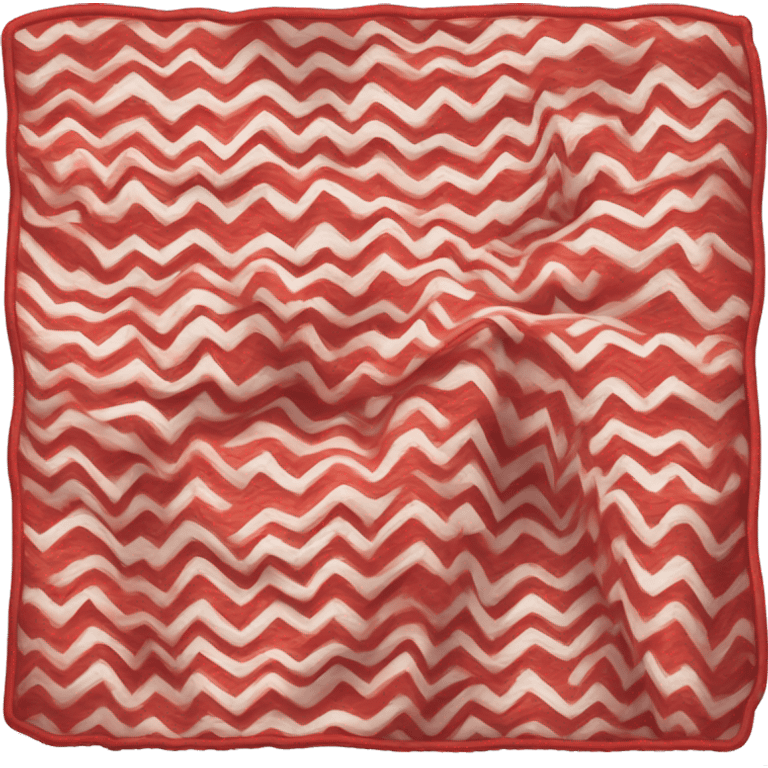 Red and white folded blanket emoji