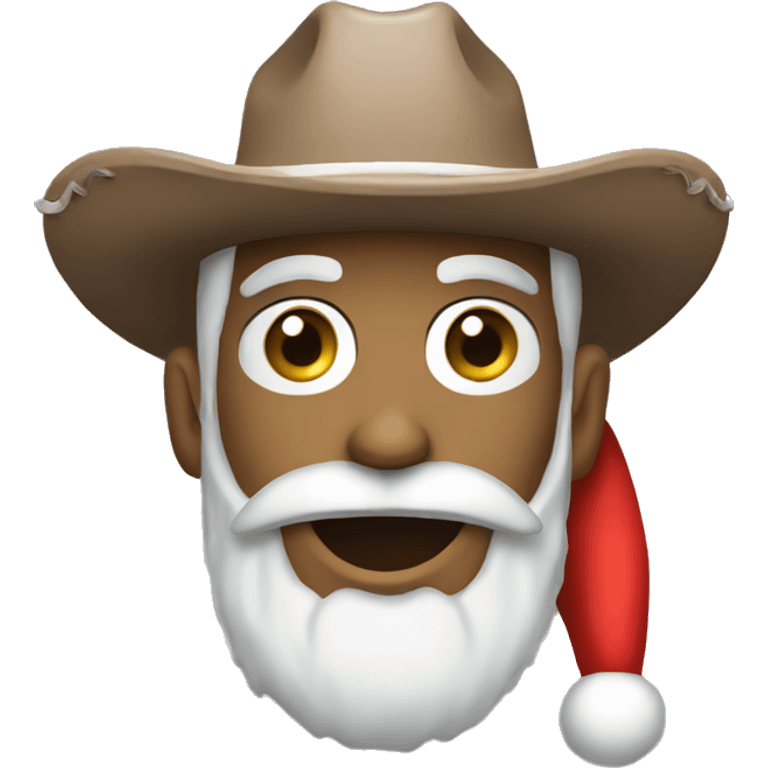 cowboy emoji with santa hat emoji