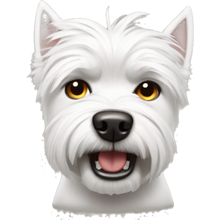 Angry cute westie  emoji