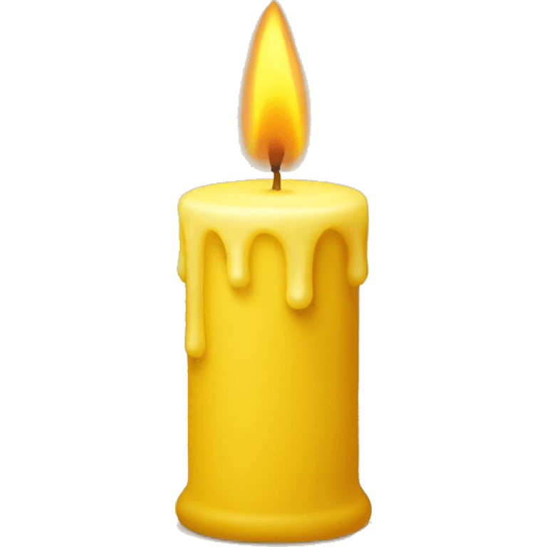 yellow pillar candle emoji