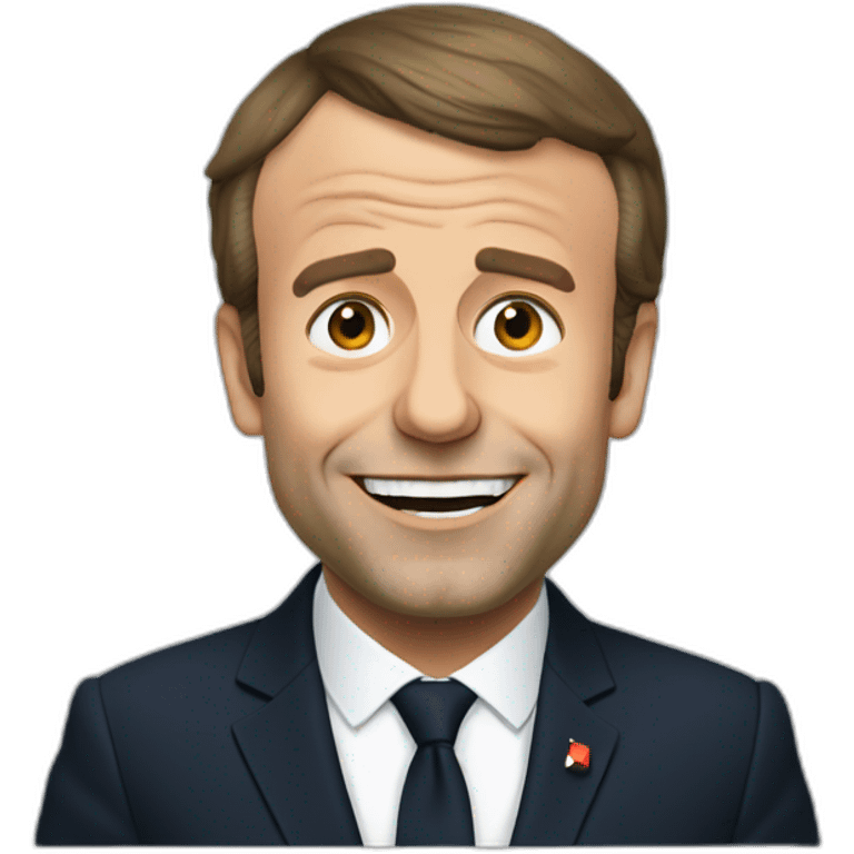 Emmanuel Macron drunk emoji