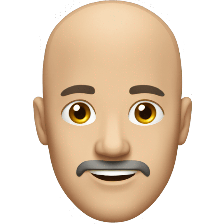 bald man in a call emoji