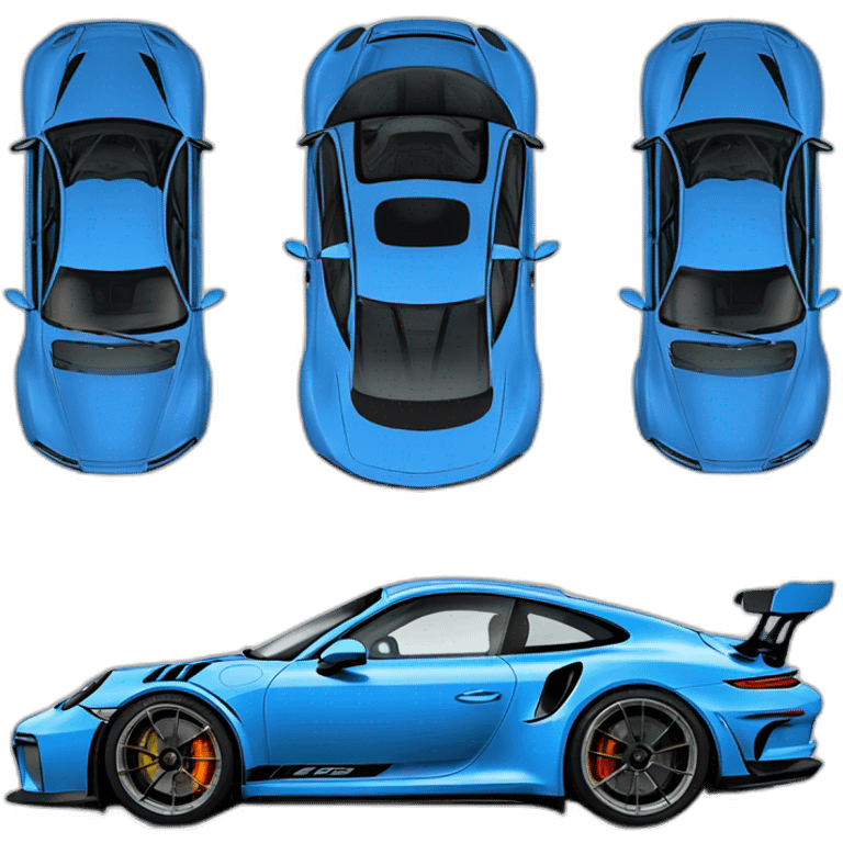 Porsche 992 gt3 rs bleu emoji