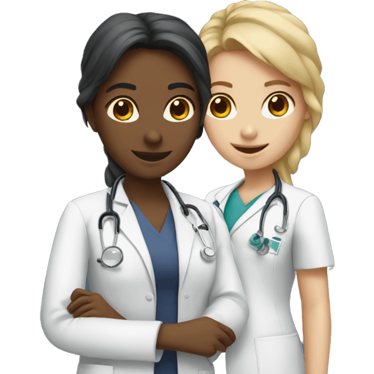 Medical students 2 girls emoji