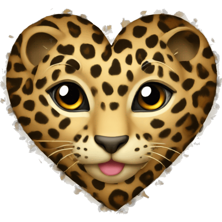 Heart with leopard pattern emoji