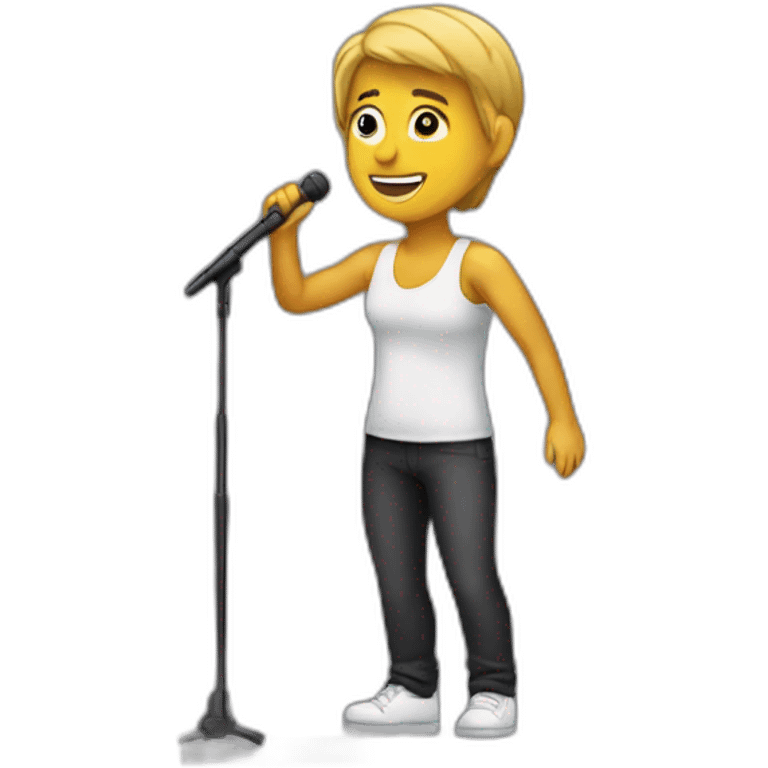 concert host standing on stage emoji