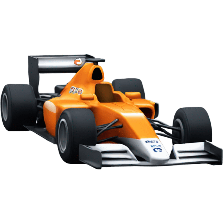 Orange Formula one car side profile emoji