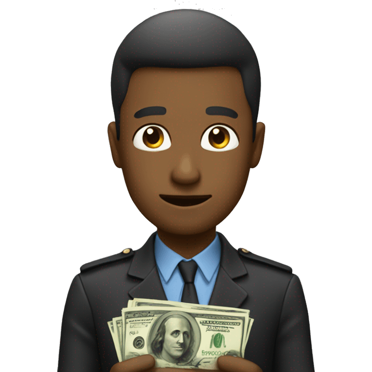 persona guardando dinero  emoji