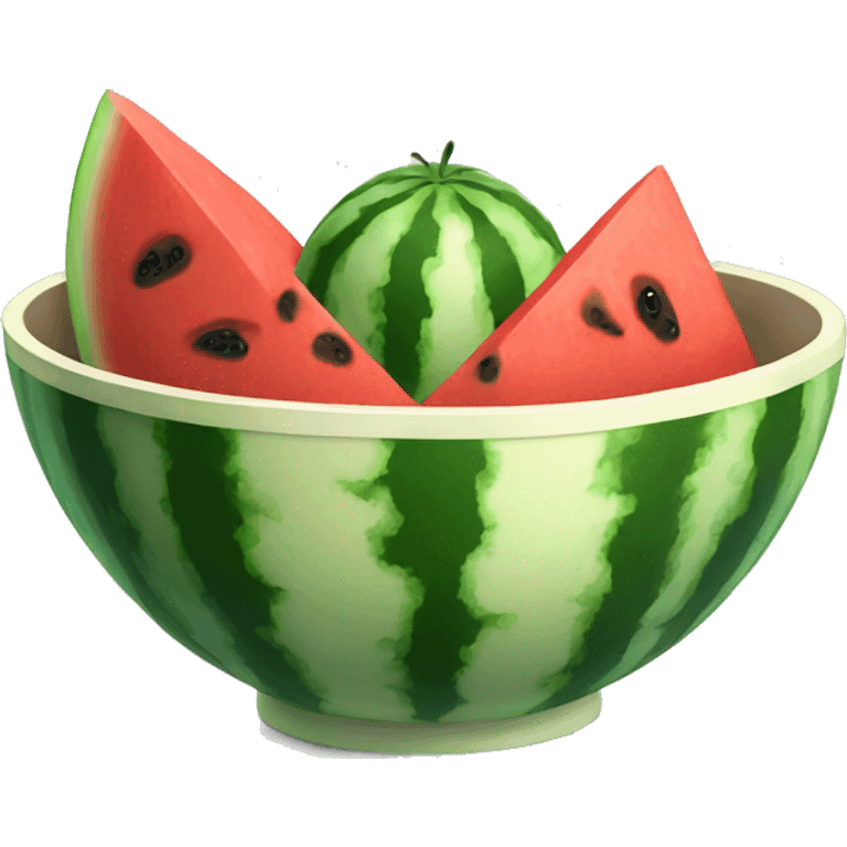 Bowl with watermelon  emoji