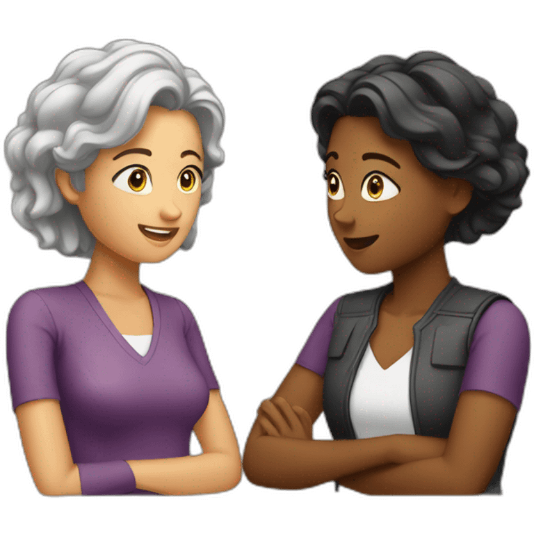 Discussion de deux femmes emoji