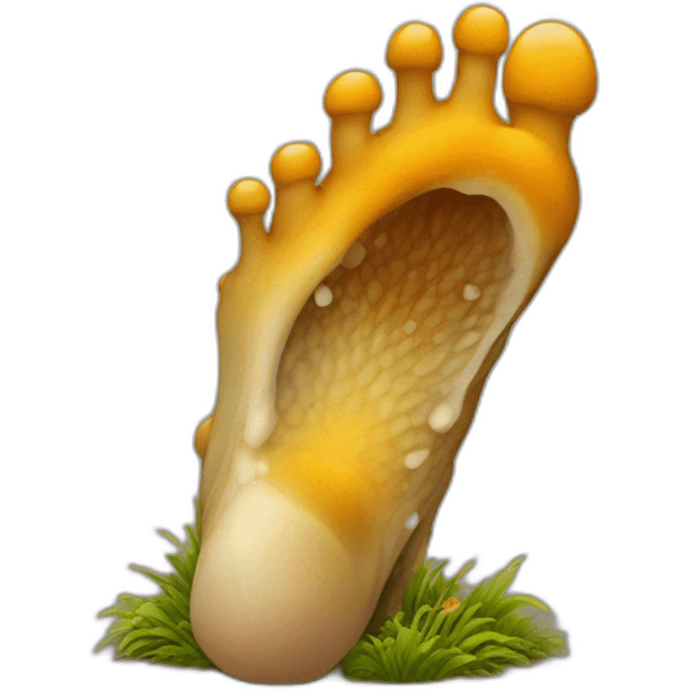 Feet in fungi emoji