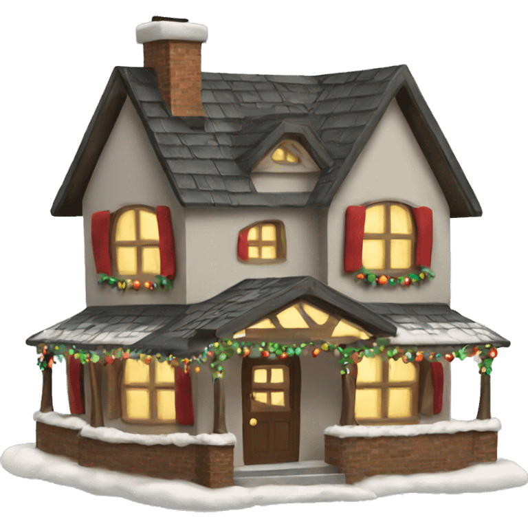 Christmas house emoji