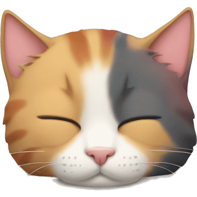 Multicolour cat sleeping  emoji