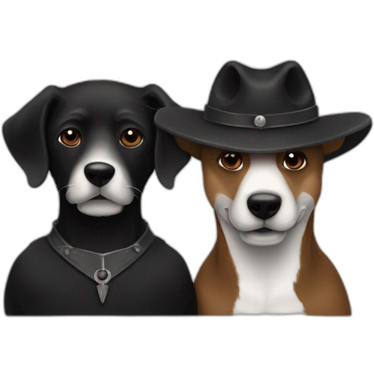 zorro abraza a perro emoji