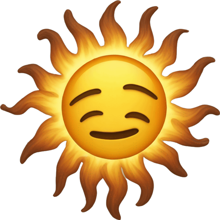 a sun disguised as a fall emoji