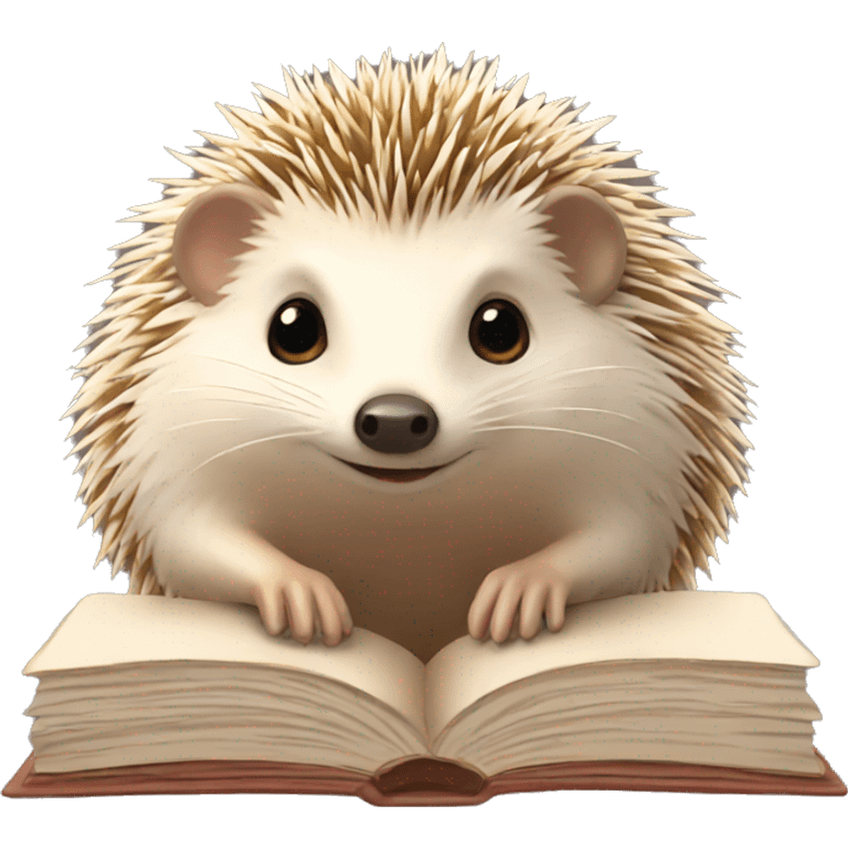 hedgehog + book emoji