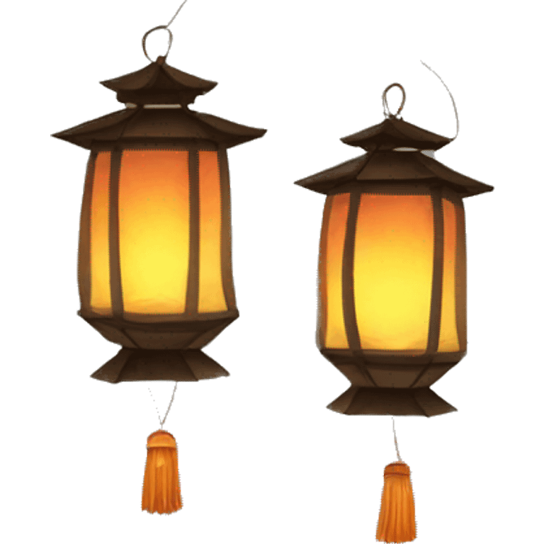 Three Floating lanterns emoji