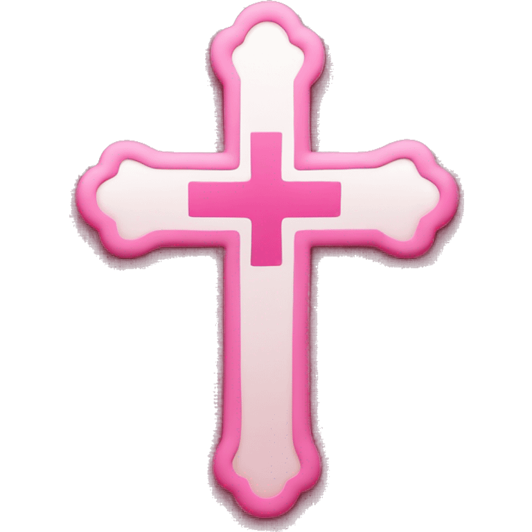 Catholic pink cross  emoji