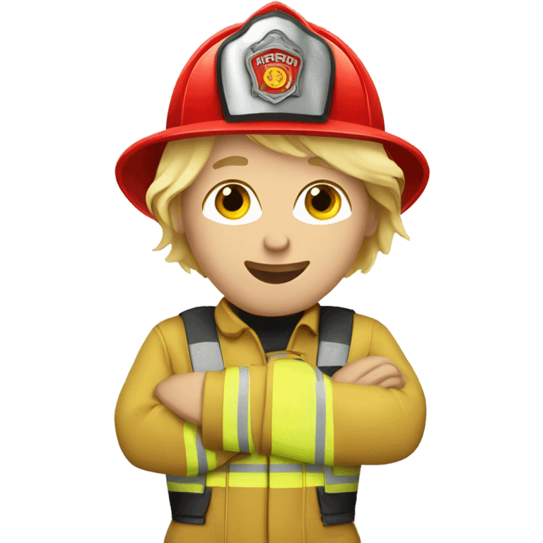 Blonde fireman emoji