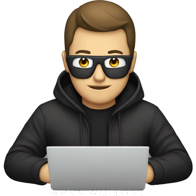 Hacker on computer emoji