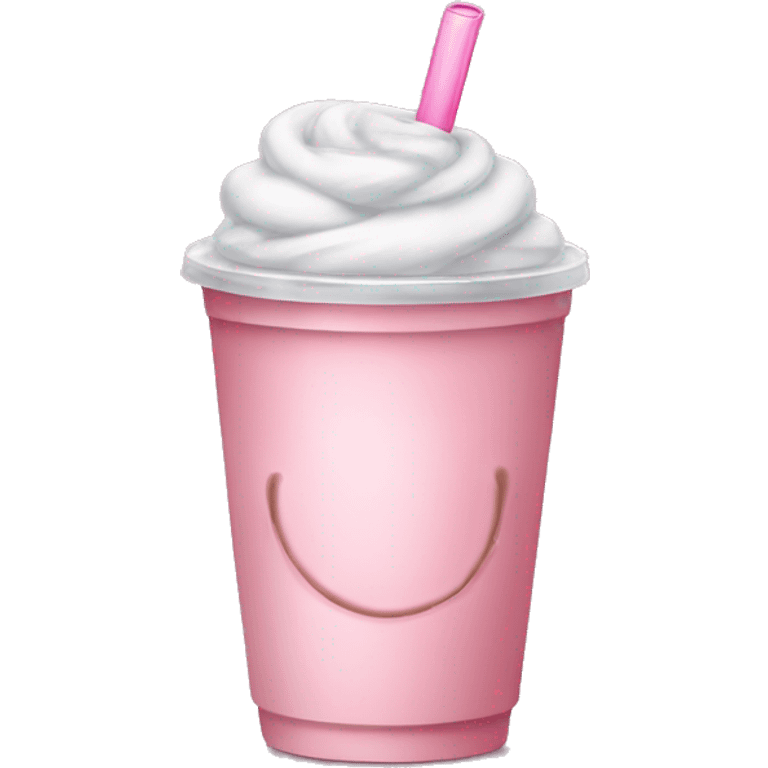 Iced coffe pink cup emoji