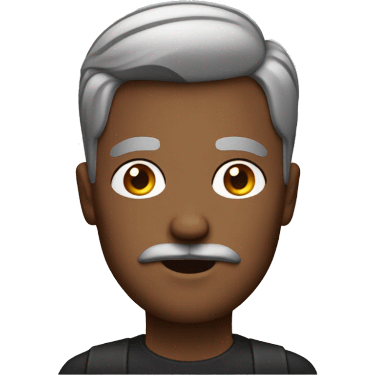 Guy with side part and square mustache  emoji