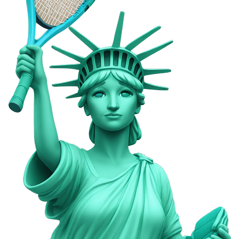 Statue of liberty playing tennis emoji