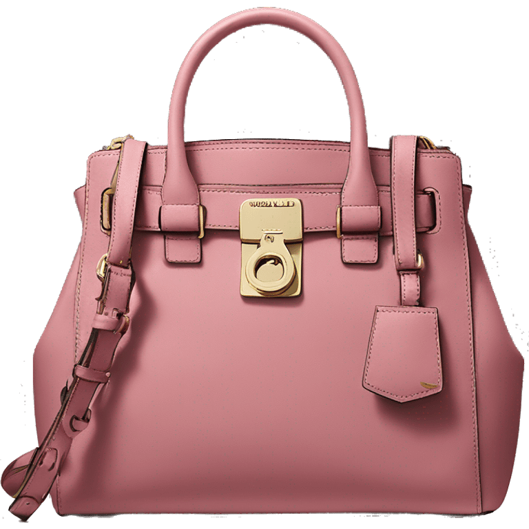 Realistic mulberry color michael kors satchel purse.  emoji