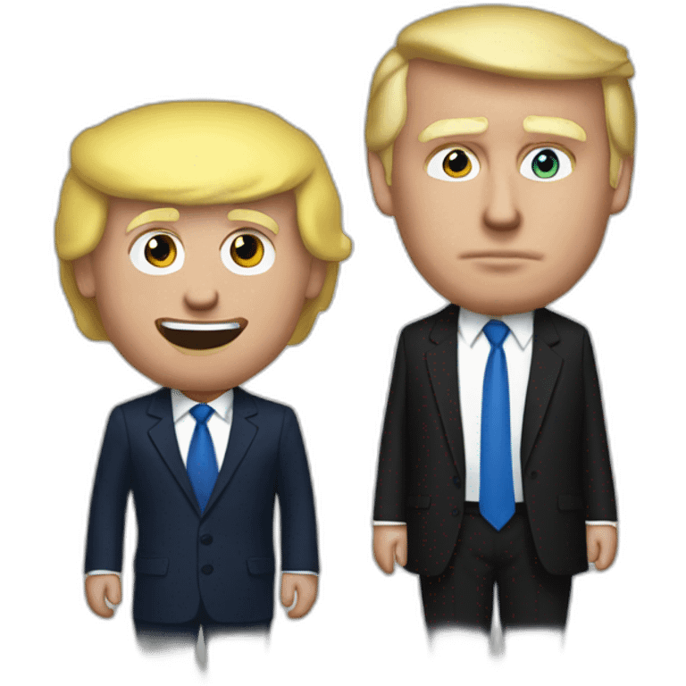 Macron and trump friends emoji