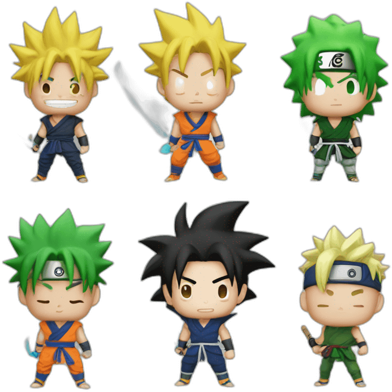 goku vs naruto vs kirby vs zoro emoji