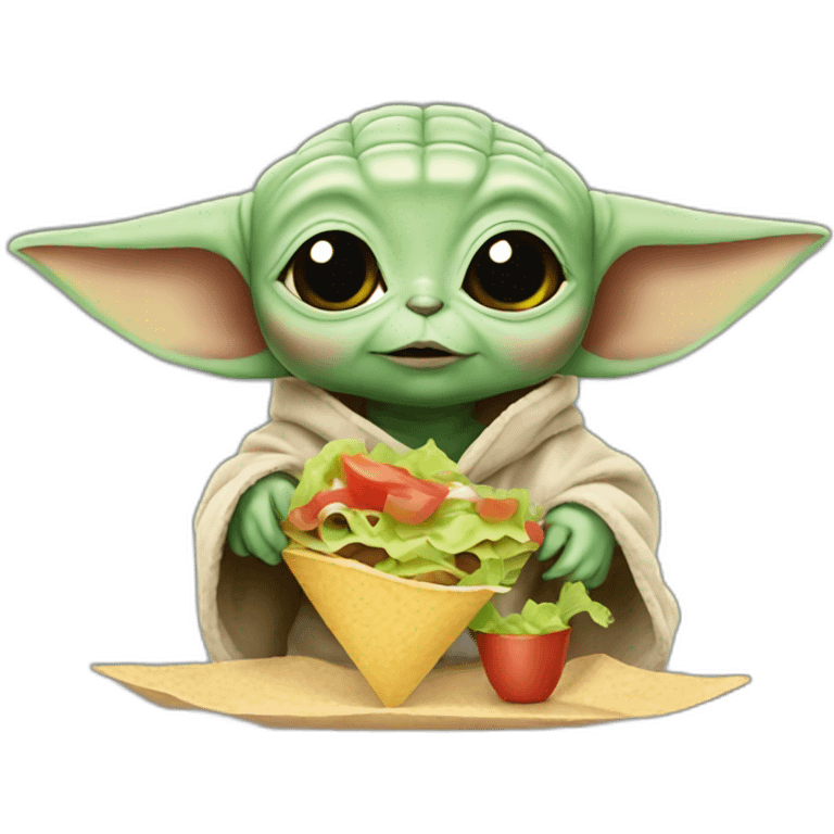 baby yoda eating tacos emoji