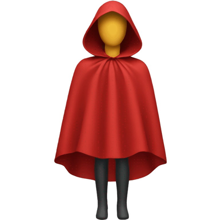 faceless mannequin flying red cape without hood emoji