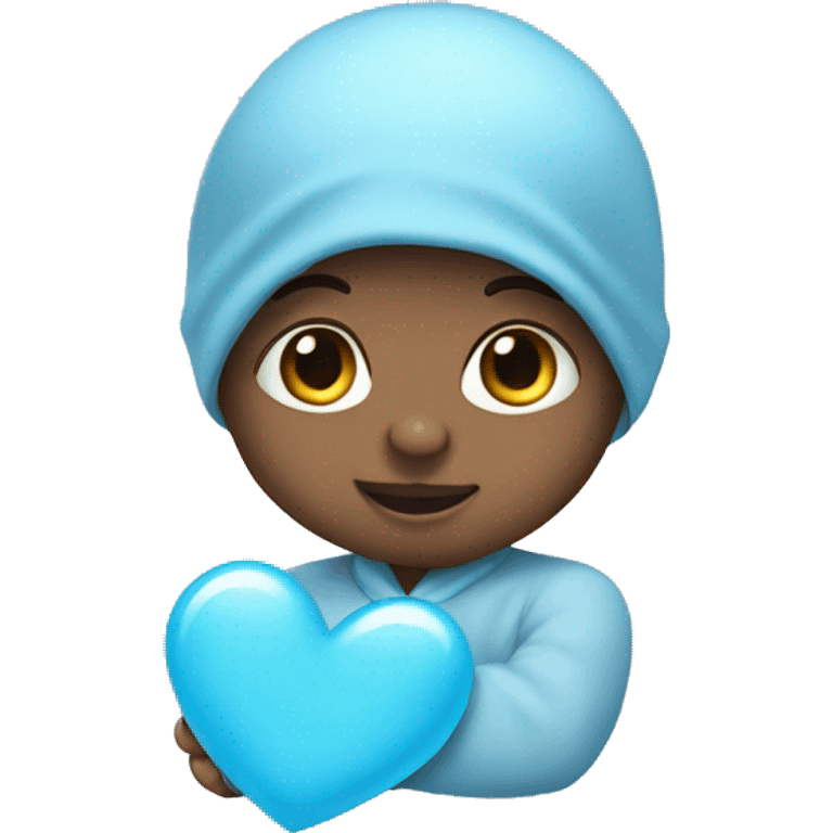 Baby blue heart  emoji