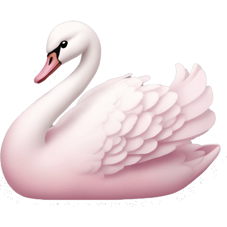 pastel pink swan emoji