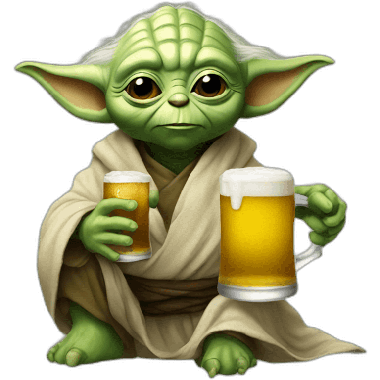 Yoda with beer  emoji