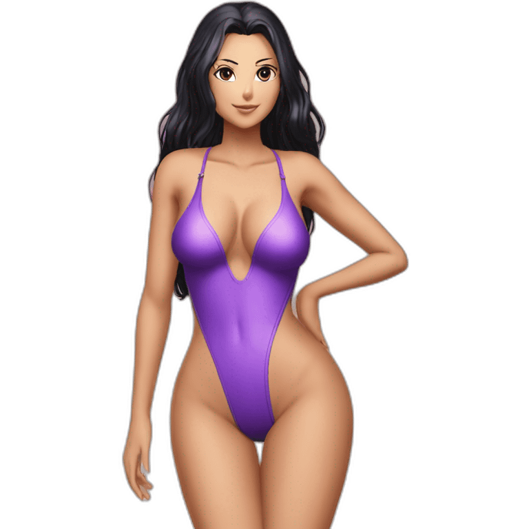 nico robin full body pawg micro swimsuit only back emoji