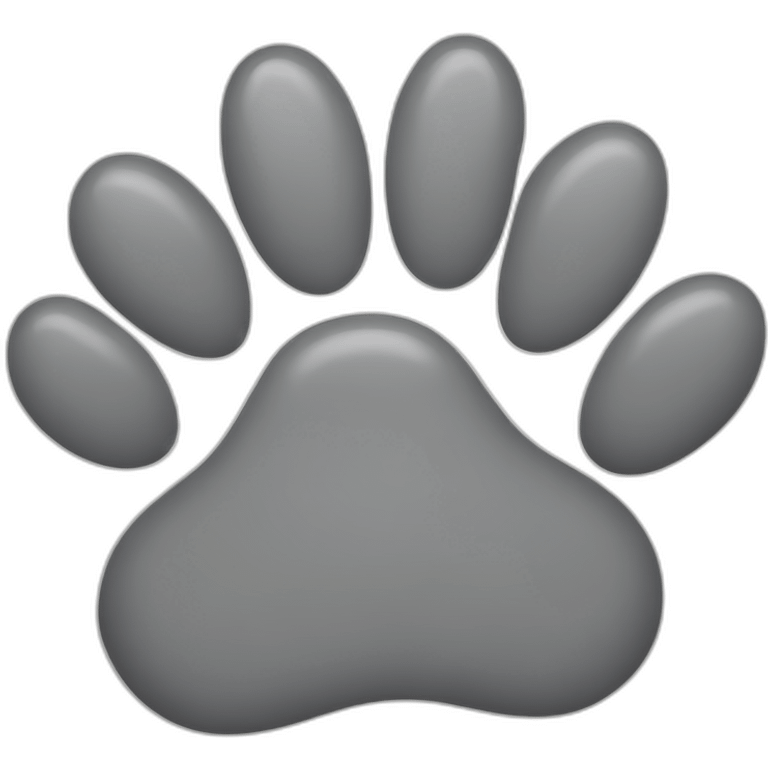 dog paw grey emoji