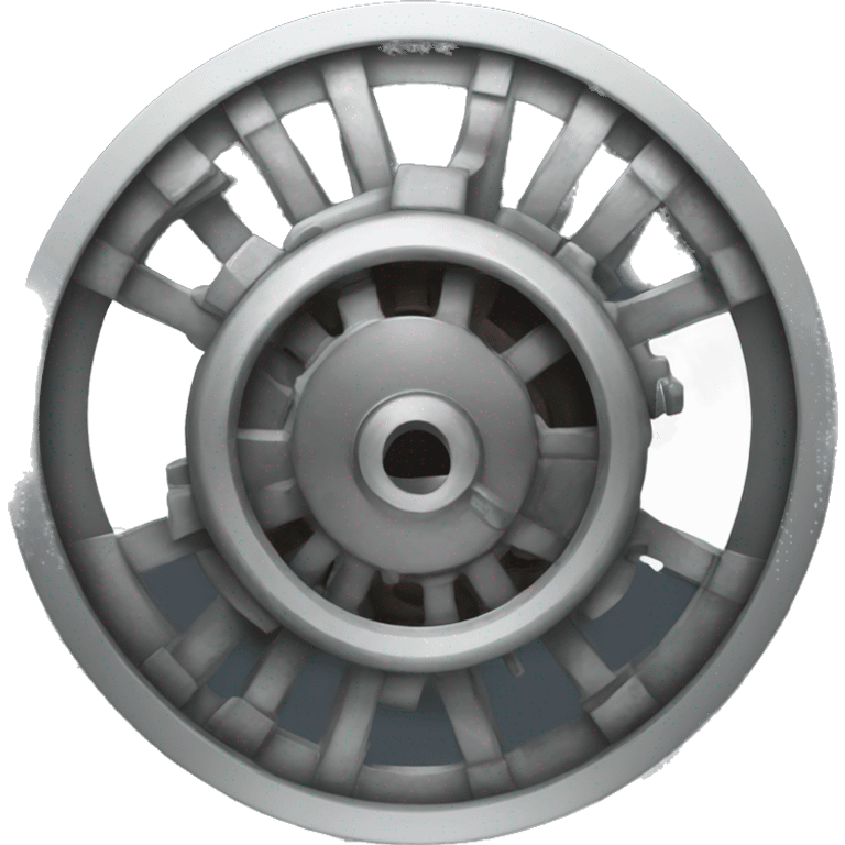 simple circular engine with letter x in the middle emoji