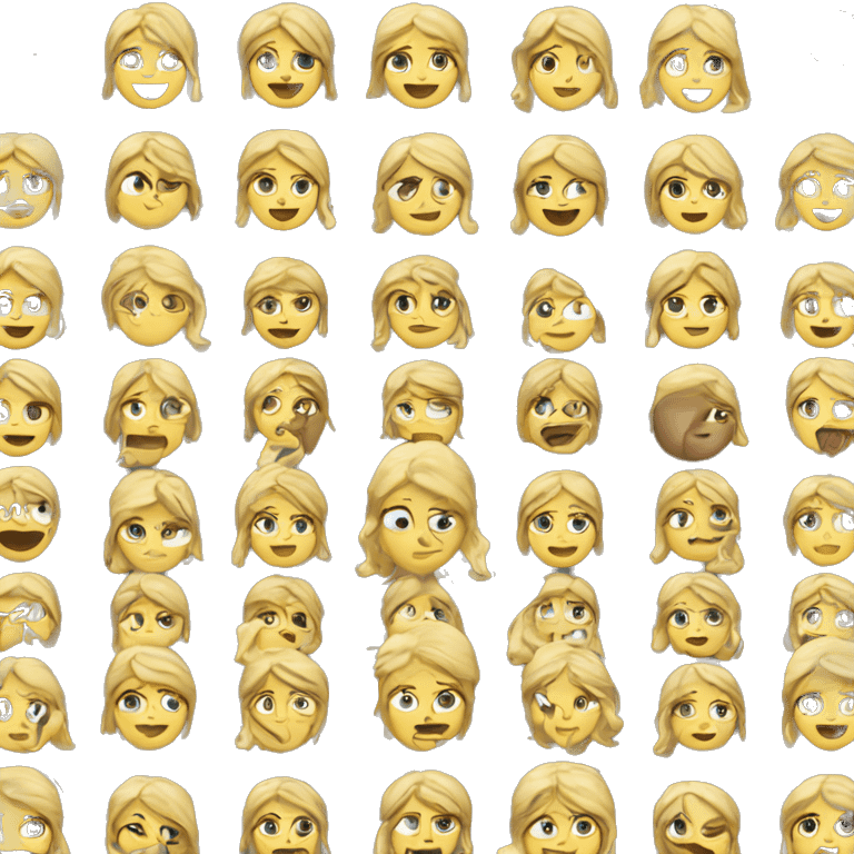 blonde films herself emoji