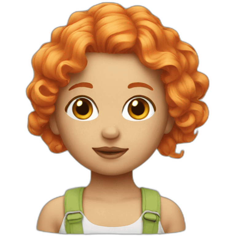 orange hair doll emoji