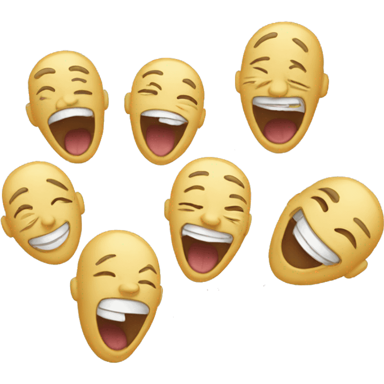 person telling a joke others laughing emoji